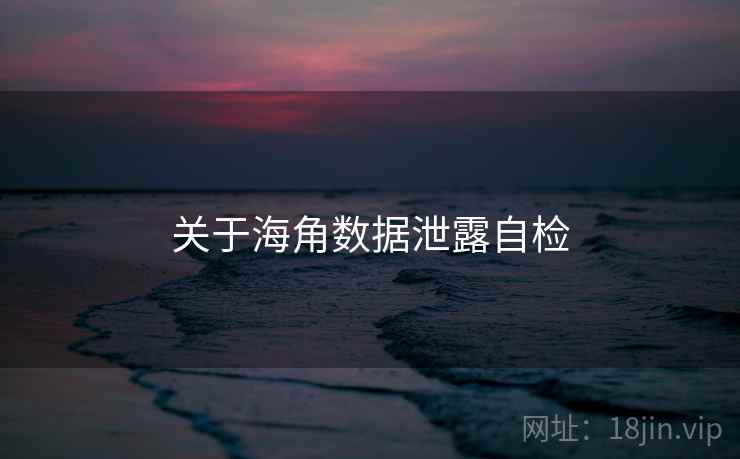 关于海角数据泄露自检  第2张