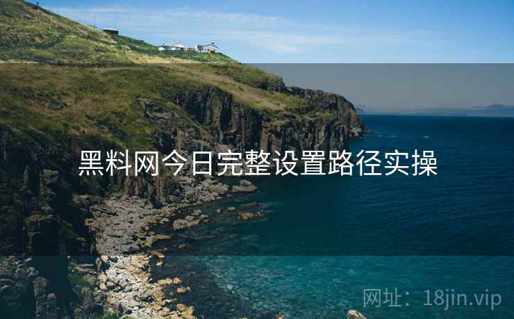 黑料网今日完整设置路径实操  第1张