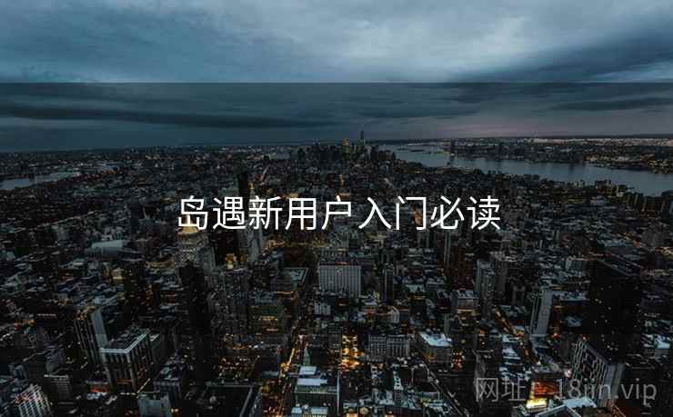 岛遇新用户入门必读  第2张