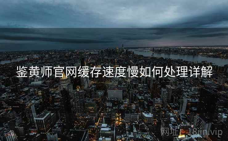 鉴黄师官网缓存速度慢如何处理详解  第2张