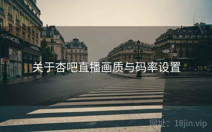 关于杏吧直播画质与码率设置  第2张