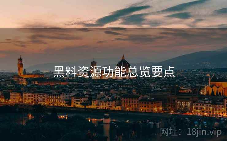 黑料资源功能总览要点  第2张
