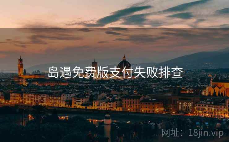 岛遇免费版支付失败排查  第1张